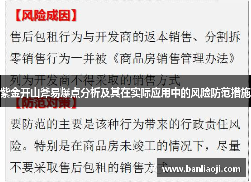 紫金开山斧易爆点分析及其在实际应用中的风险防范措施