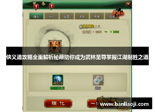 侠义道攻略全面解析秘籍助你成为武林至尊掌握江湖制胜之道